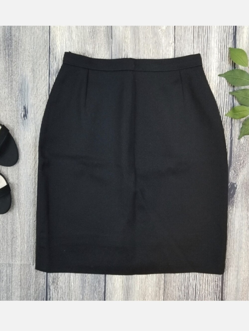 Giorgio Armani Black Wool Pencil Skirt